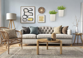 Dahey wall planters showcase artificial eucalyptus for rustic farmhouse decor.