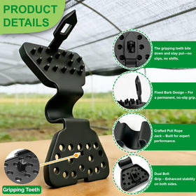 DAILJMON heavy-duty shade clip offers wind-resistant hold for outdoor nets.