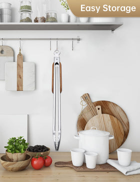 Daily Kisn easy-clean storage tongs for hanging or drawer storage