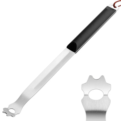 DAILY KISN Grate Grill Scraper with long handle for safe, thorough grate cleaning