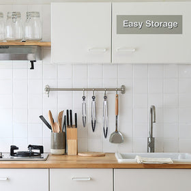 Daily Kisn pull-lock tongs keep closed for safe, compact storage.