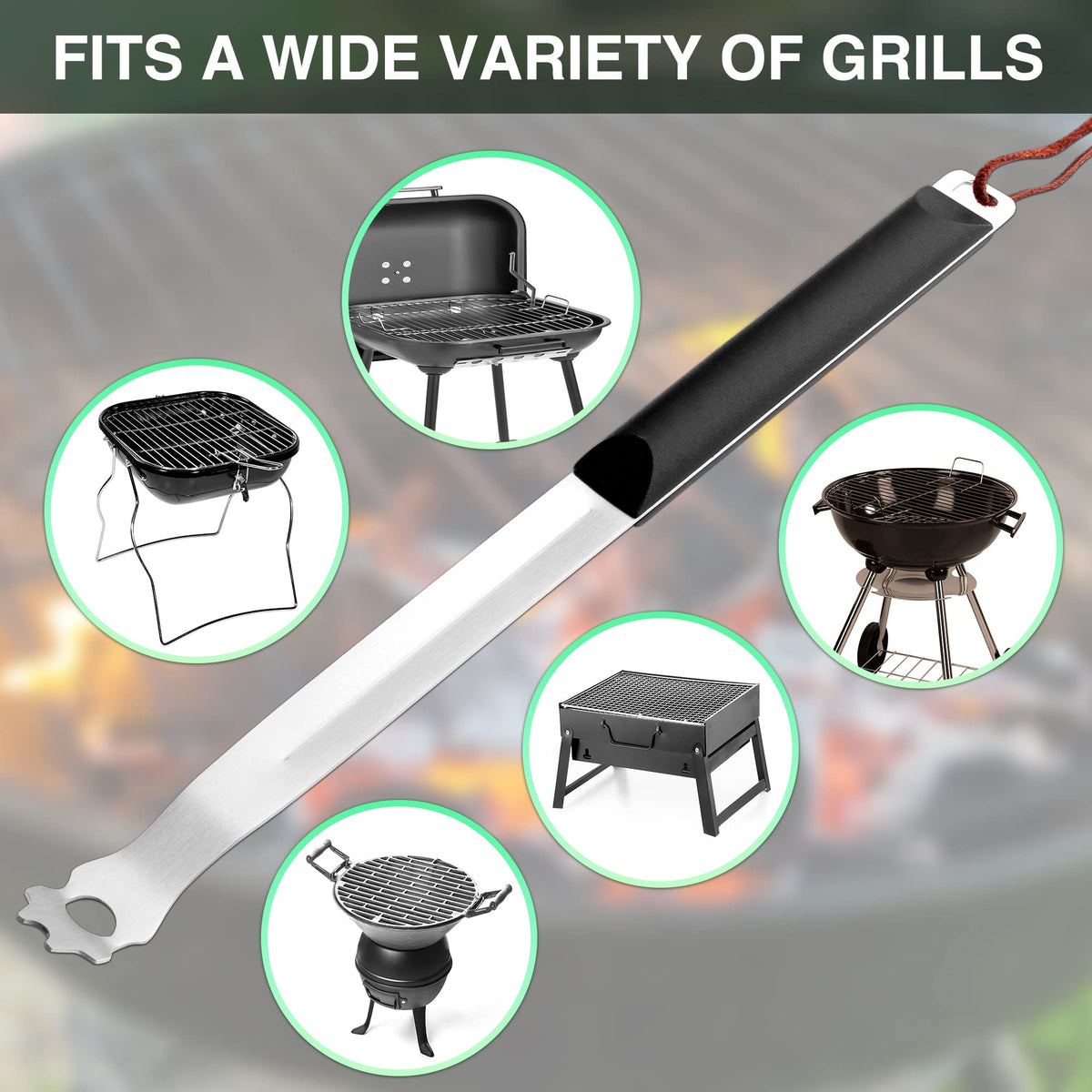 DAILY KISN Universal grill cleaning tool fits most grates for versatility