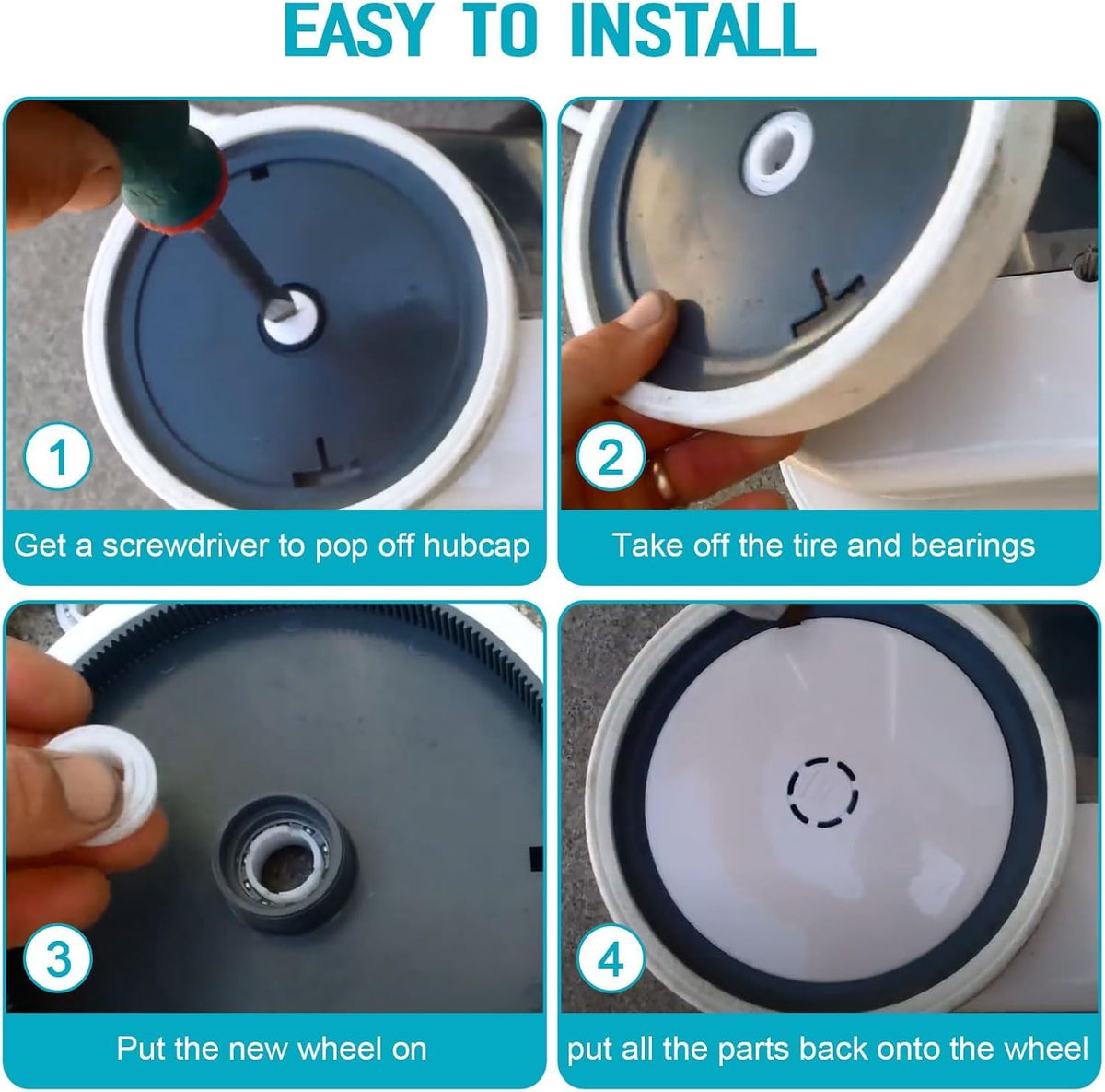 Dairrr Fuuu 360006 wheel in-use demonstrates smooth movement during cleaning