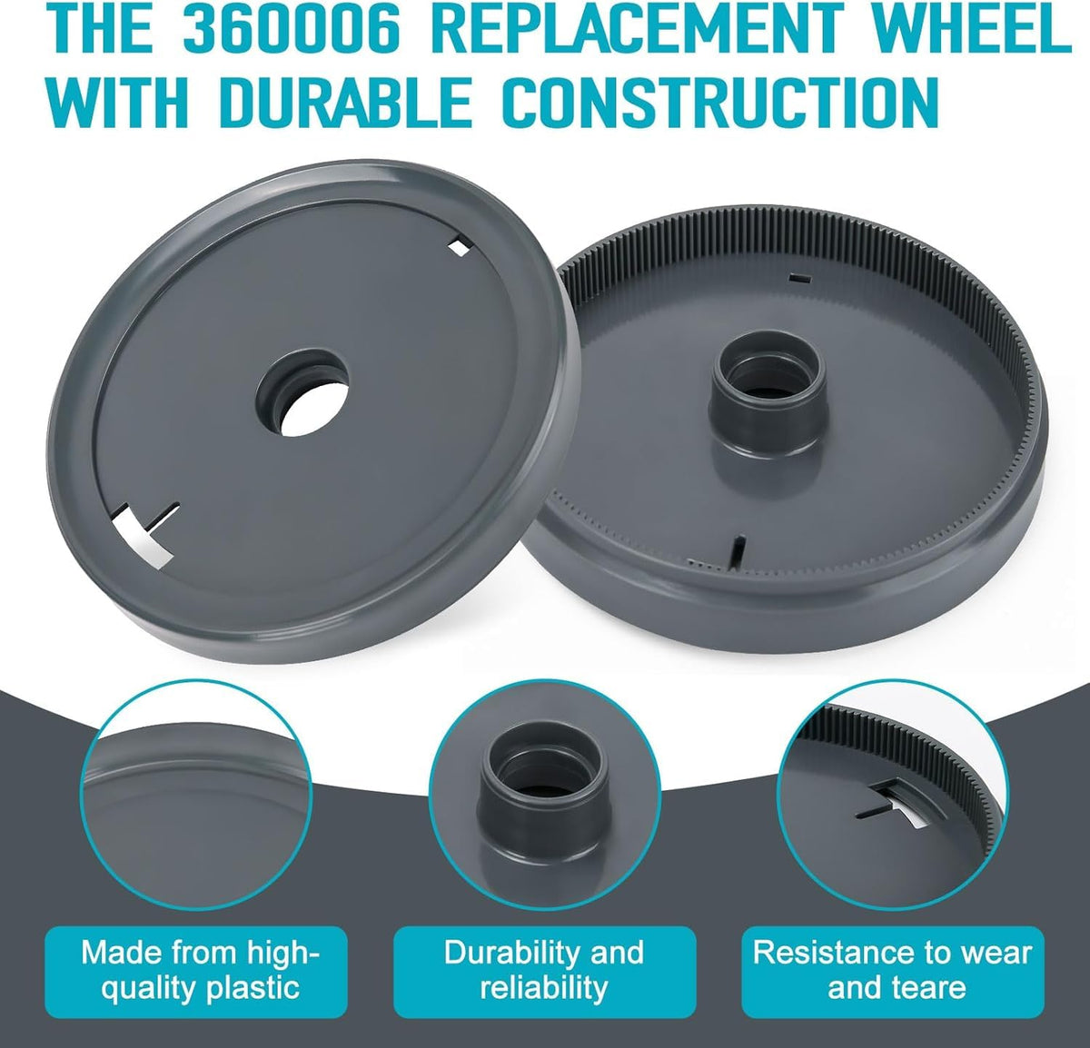 Dairrr Fuuu 360006 wheel for Pentair Legend LX5000GG supports reliable operation