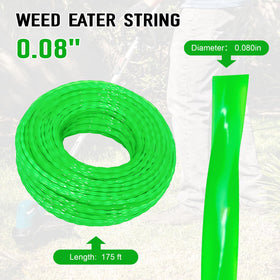 0.080 inch diameter Dairrr Fuuu T-03866 twisted string line ready for trimming tasks.