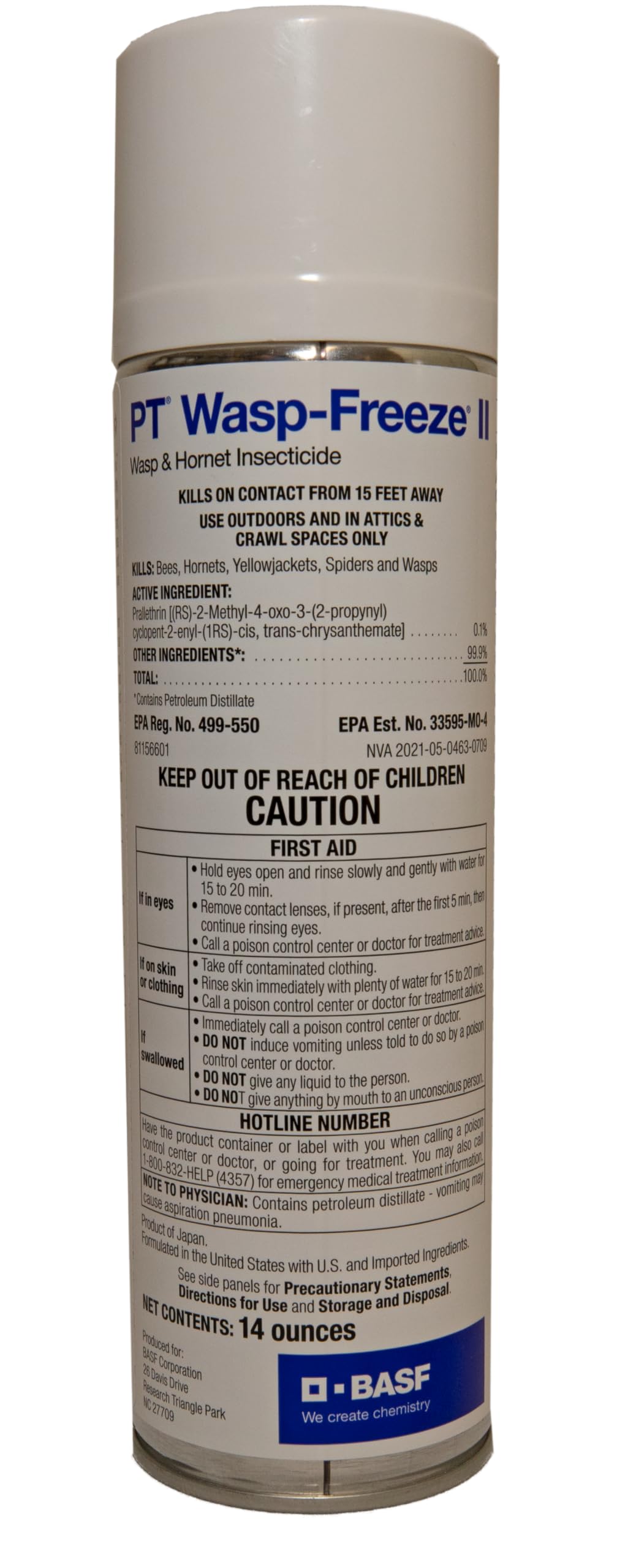 Daisy J&M PT Wasp Freeze II 14oz product shot showing rapid wasp knockdown for safer outdoors.