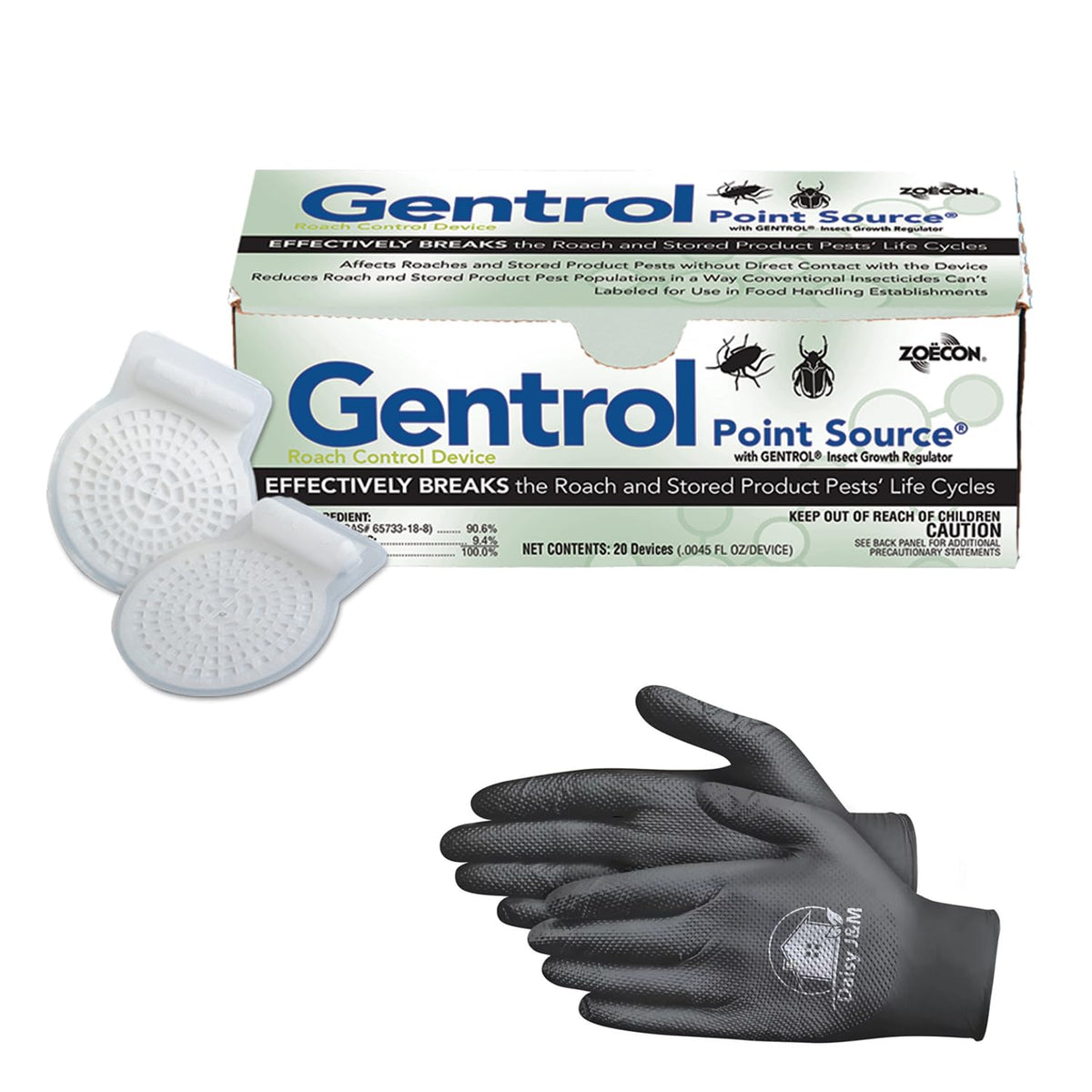 Daisy J&M Zoecon Gentrol point source device for discreet roach control in kitchens.