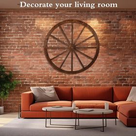 DaisyInner durable wagon wheel hanging accent for farmhouse interiors.
