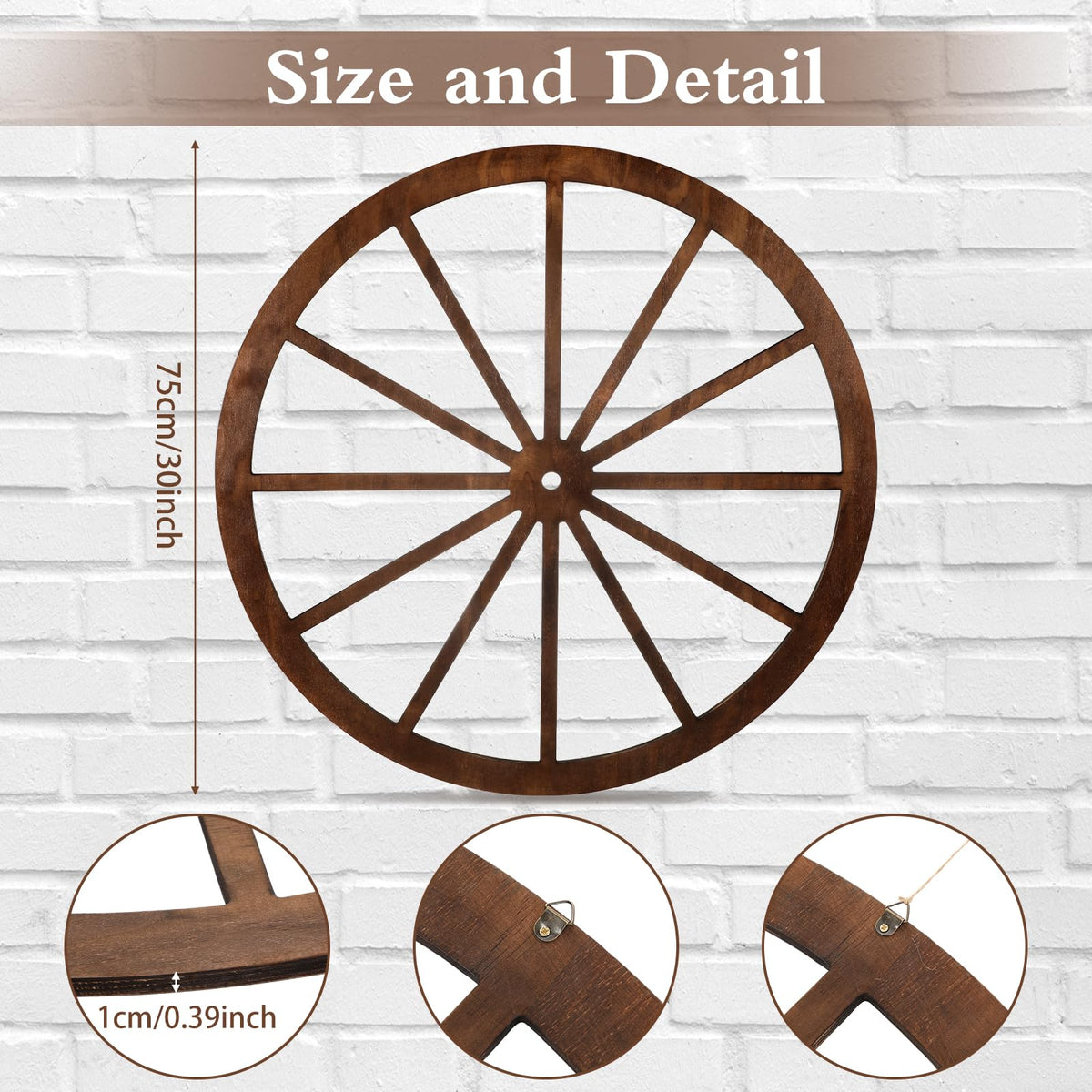 DaisyInner old-western-style wagon wheel decor adds vintage character.