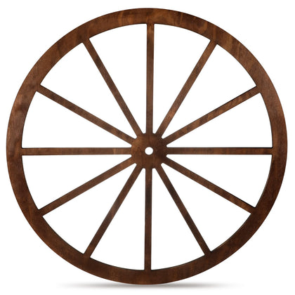 DaisyInner wooden wagon wheel wall decor for rustic farmhouse charm.