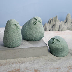 Daisylily stone man indoor shelf decor for a quirky touch.