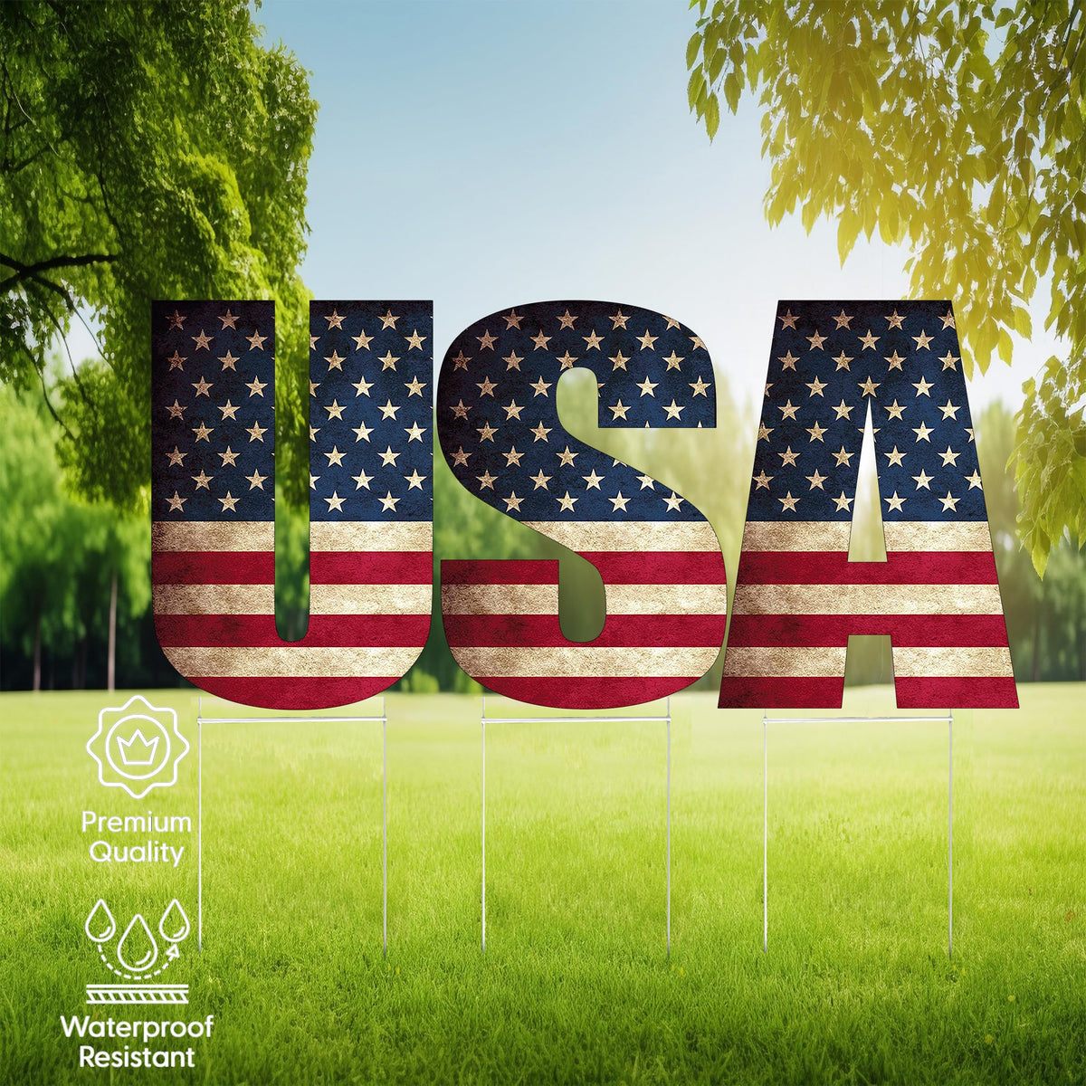 DAJDC weatherproof yard stake sign for year-round use