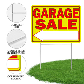 DAJDC double-sided yard sign with stakes for stable outdoor placement