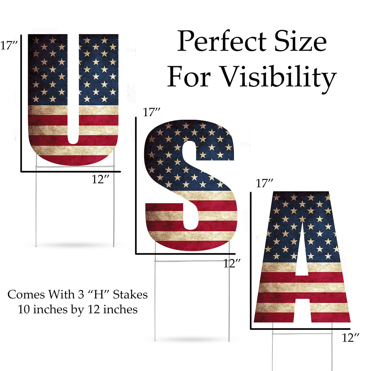 DAJDC large patriotic flag yard sign for bold outdoor displays