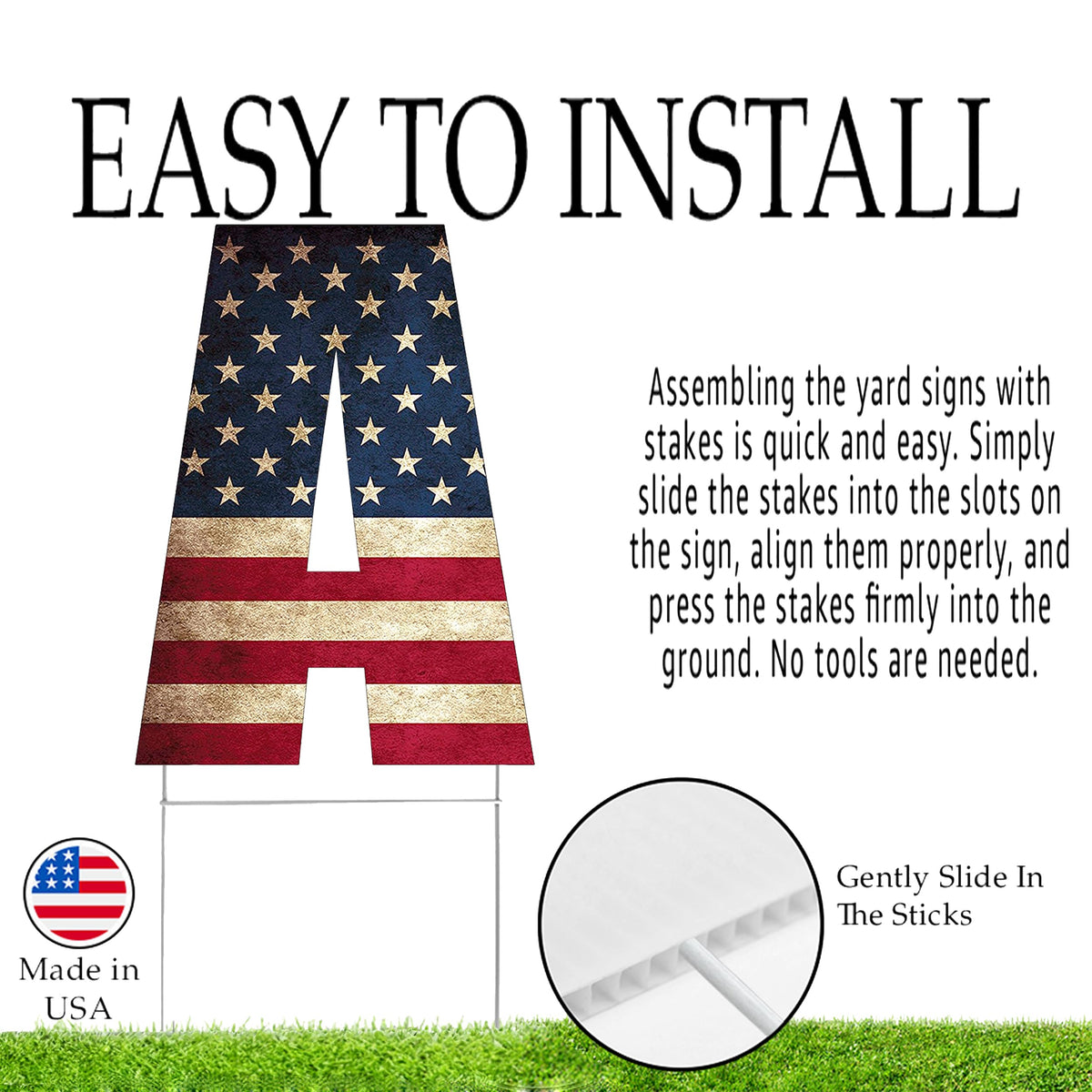 DAJDC UV-resistant ink flag sign suitable for fences or porches