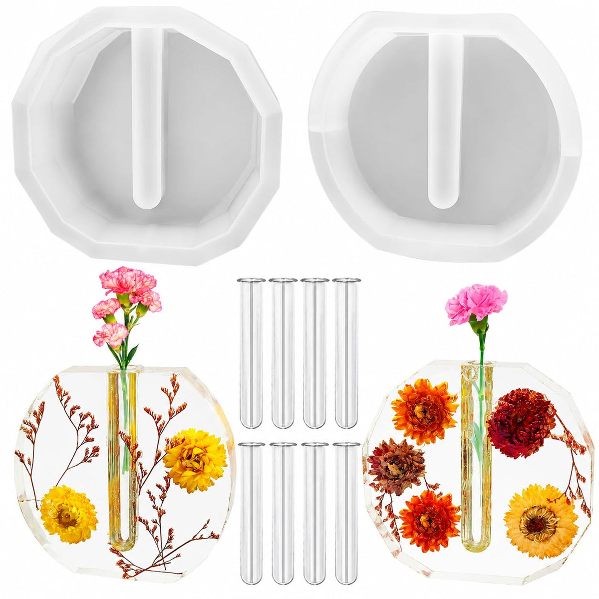 DaKuan polygonal vase mold for epoxy resin centerpieces