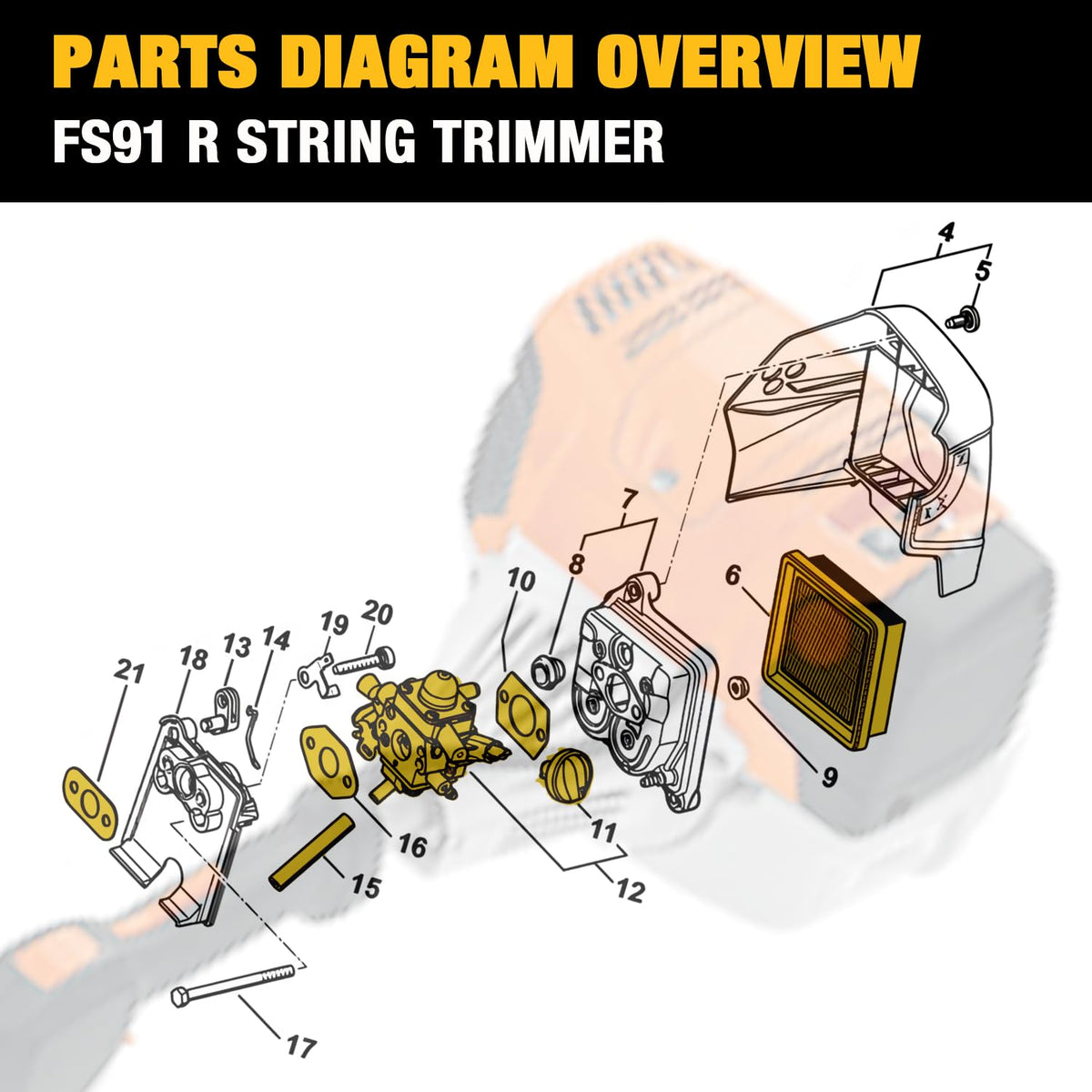 Dakule air filter and spark plug kit for quick tune up.