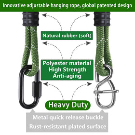 Dakzhou heavy-duty tree swing rope extended length – adjustable suspension for various setups.