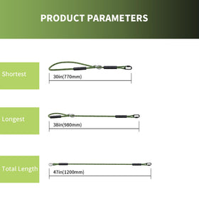 Dakzhou materials – polyester, natural rubber, and metal for strong suspension.