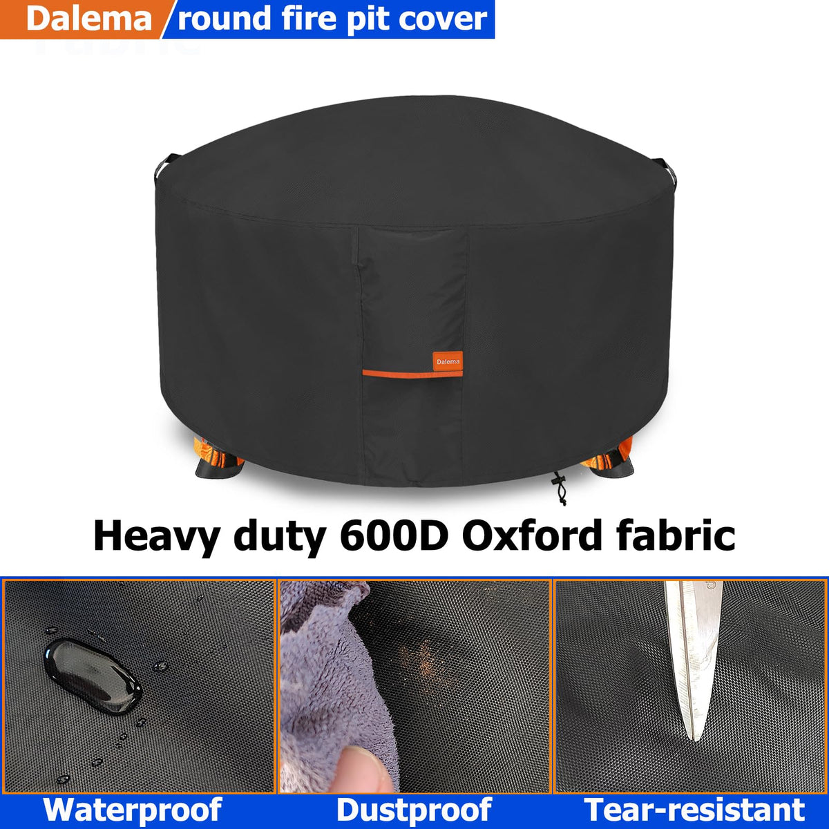 Dalema round cover features side handles for easy on/off