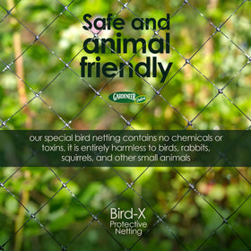 Dalen Bird-X netting made from UV-stabilized plastic for durability