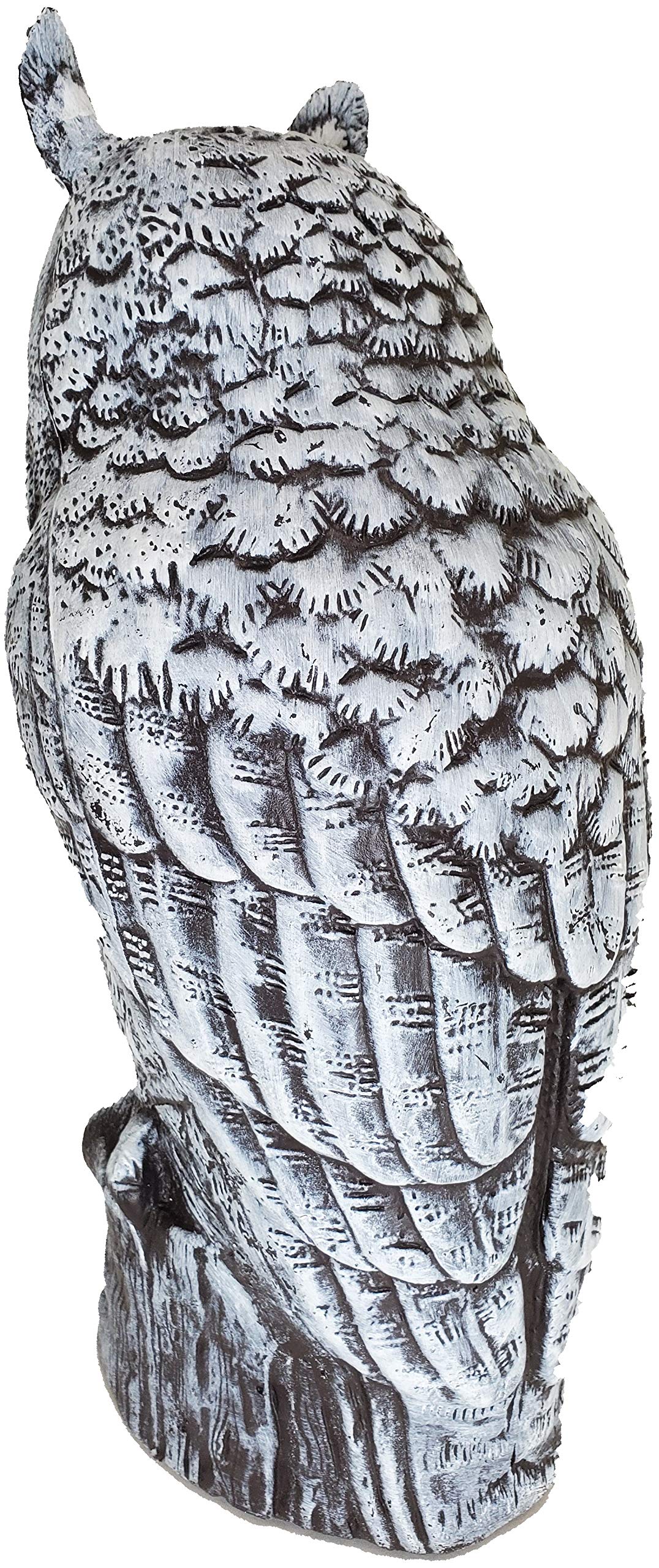 Dalen Great Horned Owl decor perched to deter pests safely