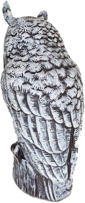 Dalen Great Horned Owl decor perched to deter pests safely