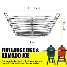 Dallden Charcoal Ash Basket top-down view highlights airflow for even burning.