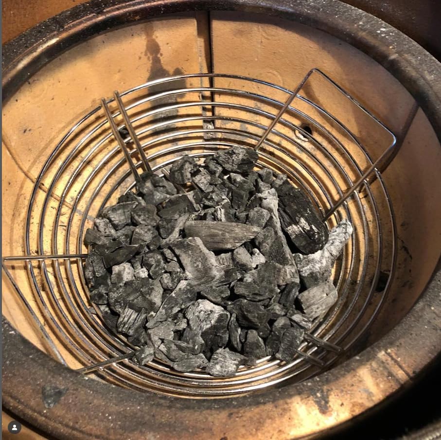 Dallden Charcoal Ash Basket universal-fit demo on Kamado Joe Classic.