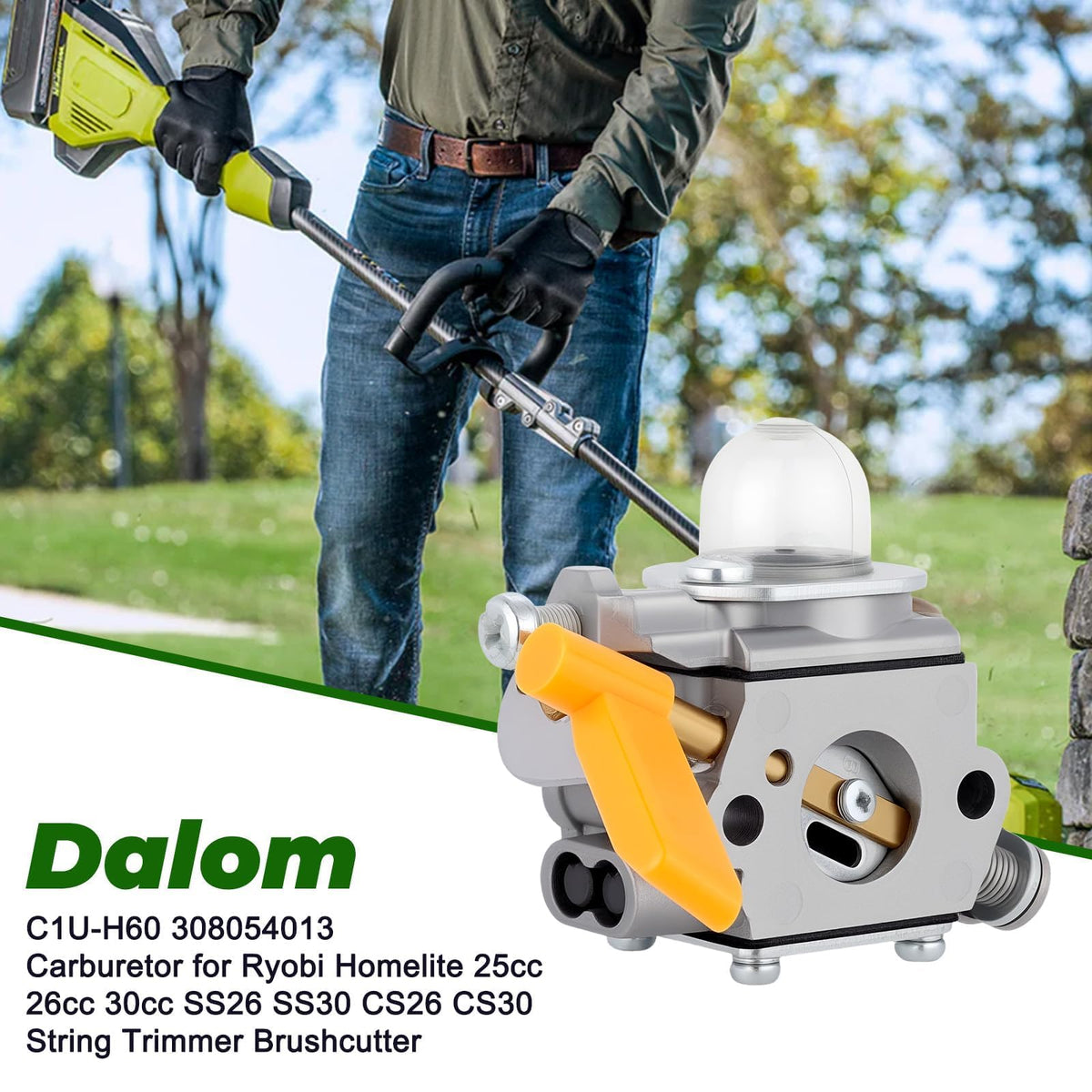 Dalom C1U-H60 kit includes gasket and primer bulb for secure seal and easy install.