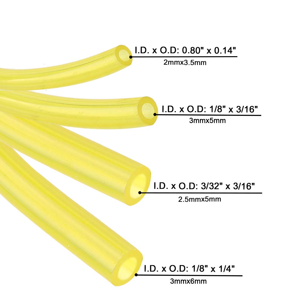 Dalom Tygon material fuel line, oil and gas resistance for longevity