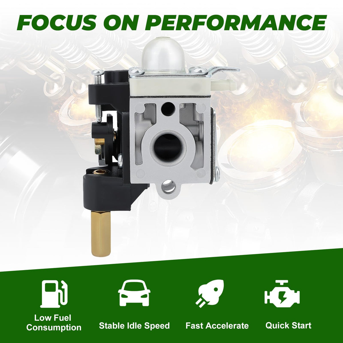 Dalom SRM210 foam filter included for cleaner air intake and longer life.