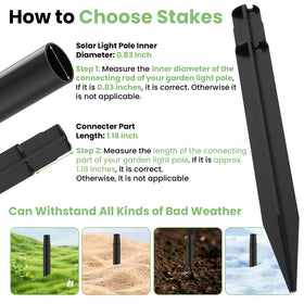 DALQUIS ABS plastic spikes are lightweight yet sturdy for outdoor use.