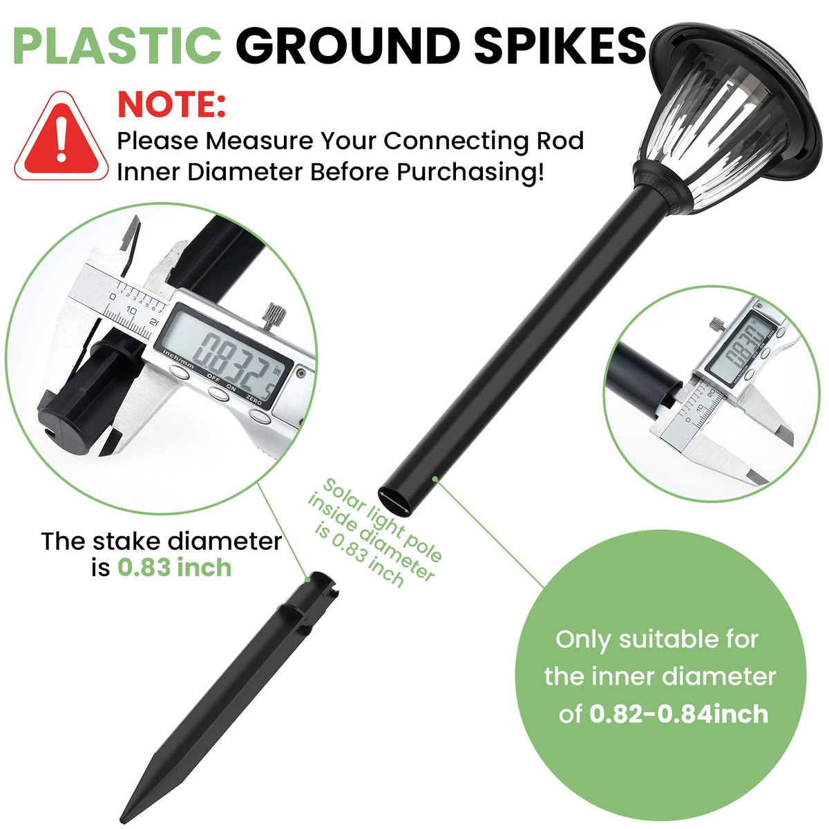 DALQUIS weatherproof spikes withstand rain and sun for reliable outdoor lighting.