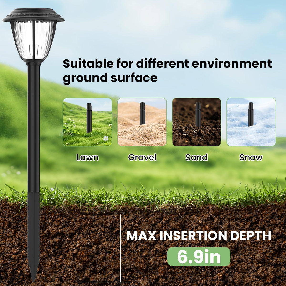 DALQUIS 15-pack spikes ideal for marking garden paths and driveways.