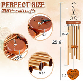 Damaigiift Nana wind chime hanging on a garden hook for easy display