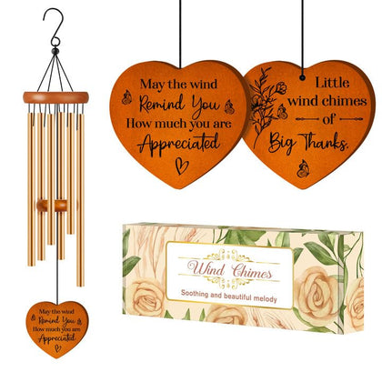 Damaigiift wind chimes heart pendant add a heartfelt gratitude touch.