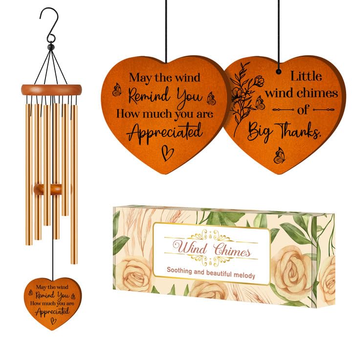 Damaigiift wind chimes heart pendant add a heartfelt gratitude touch.