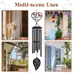 Damaigiift wind chimes hanging on patio invite soothing breeze