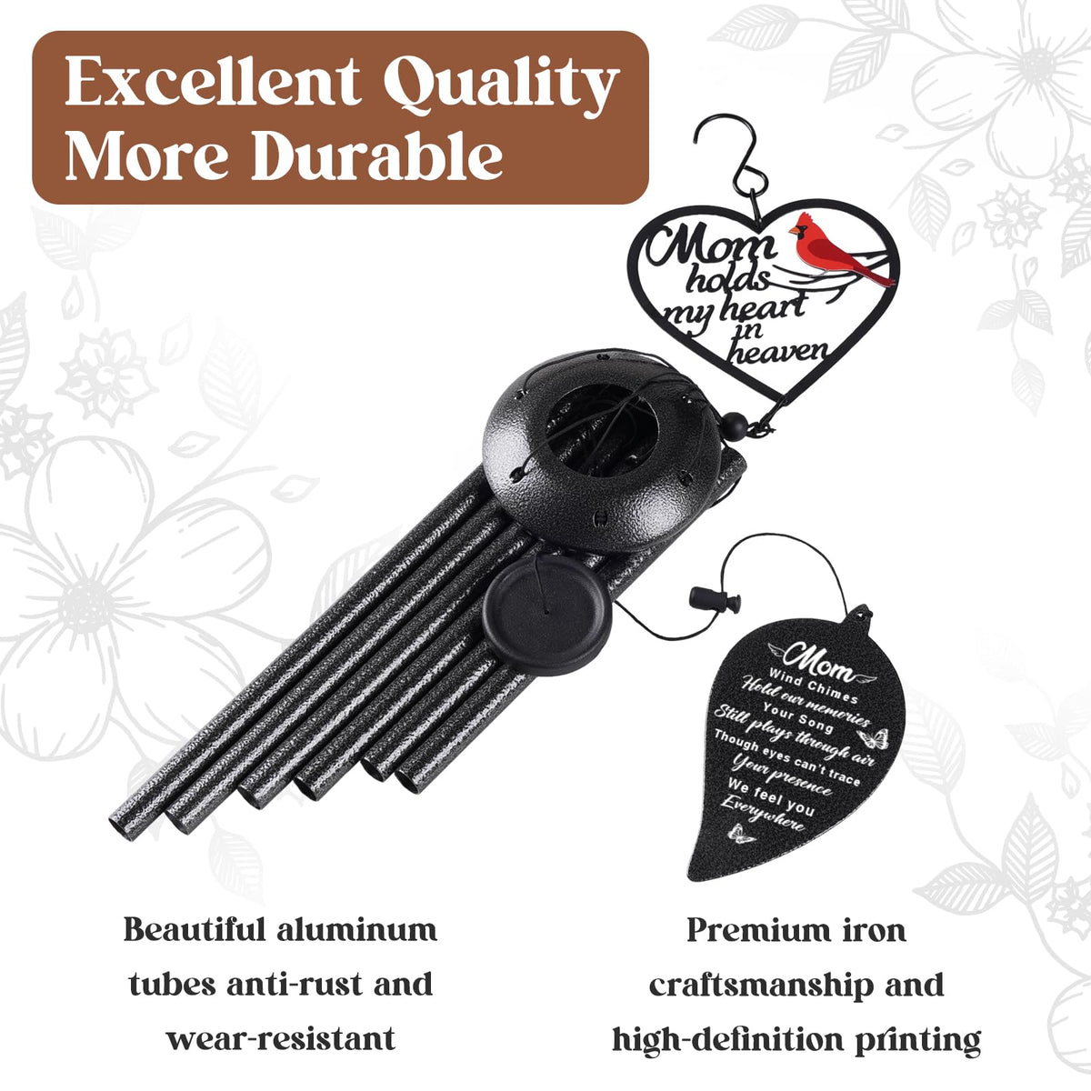 Damaigiift memorial wind chimes for indoors or outdoors remembrance