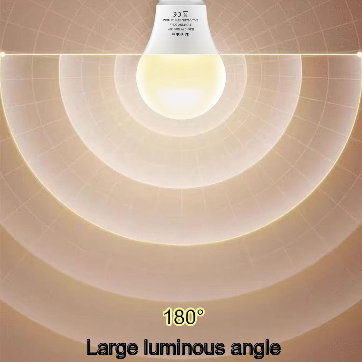 Damotec A19 bulb installed in a lamp for home gardening