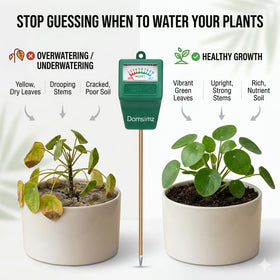 Damsimz plant water meter in soil monitors moisture levels accurately.