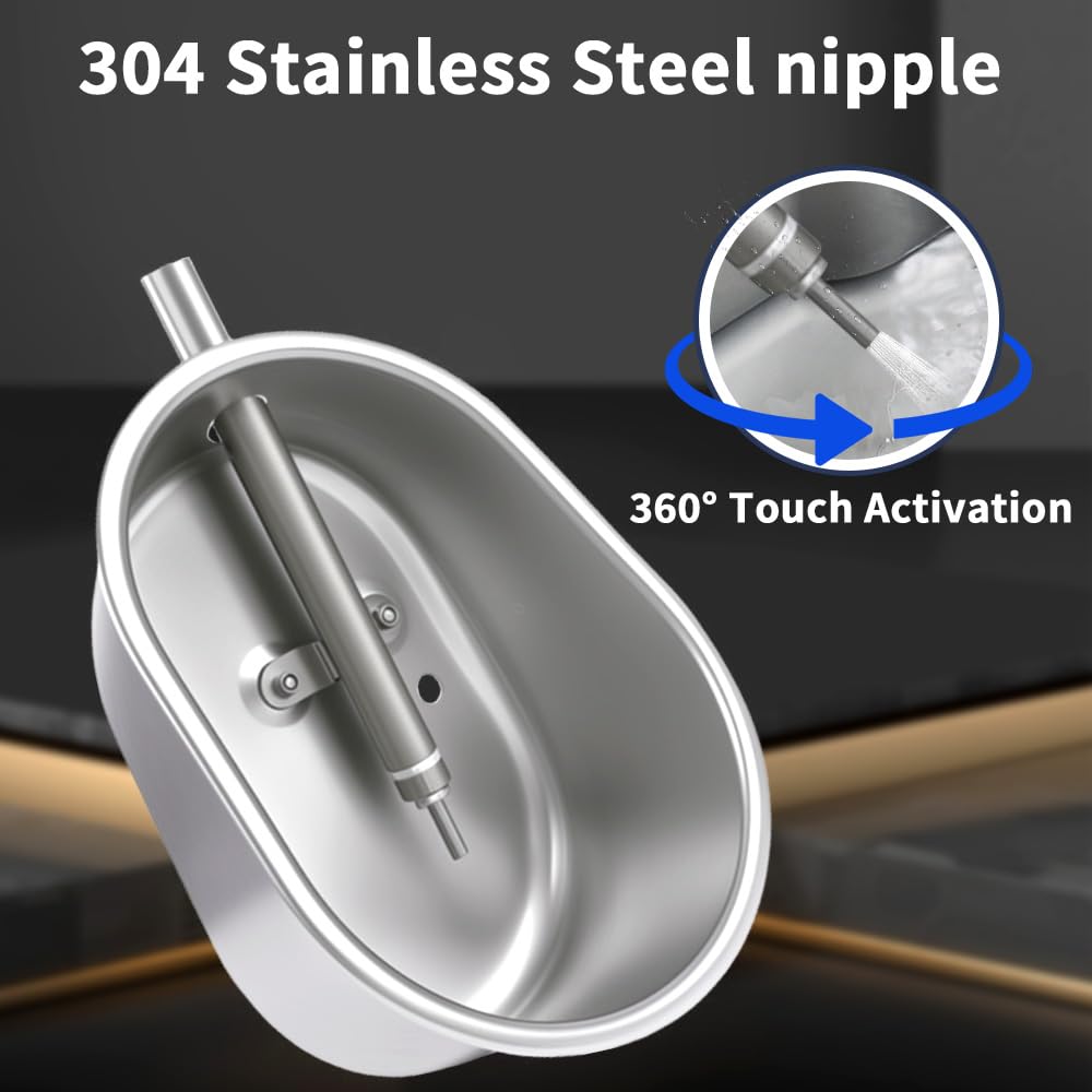 Danbark waterer bowl made of 304 stainless steel for durable rust resistance