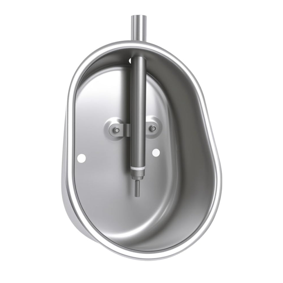 Danbark waterer bowl with snout-activated nozzle for quick, touch-free hydration