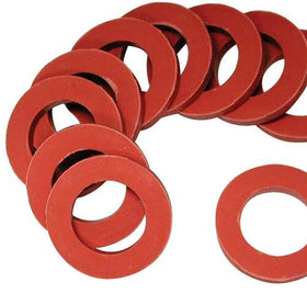 Installed Danco washer on a hose demonstrates easy fit and leak prevention.