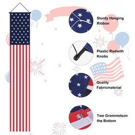DanCoom Independence Day decor banner ready for wall, porch, or flagpole display