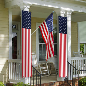 DanCoom memorial veterans banner honors patriotic events with tasteful design