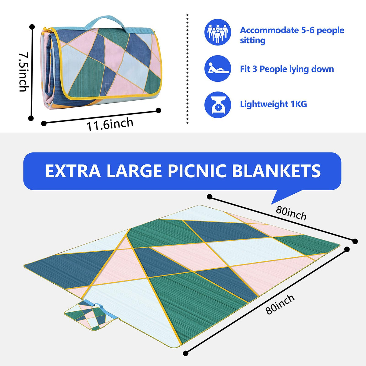 DanCoom machine-washable blanket cleans easily after outdoor outings