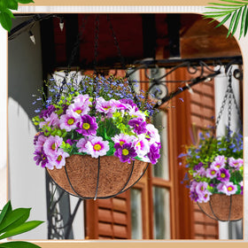 Dandat coco-coir liner hanging planter basket supports healthy root growth