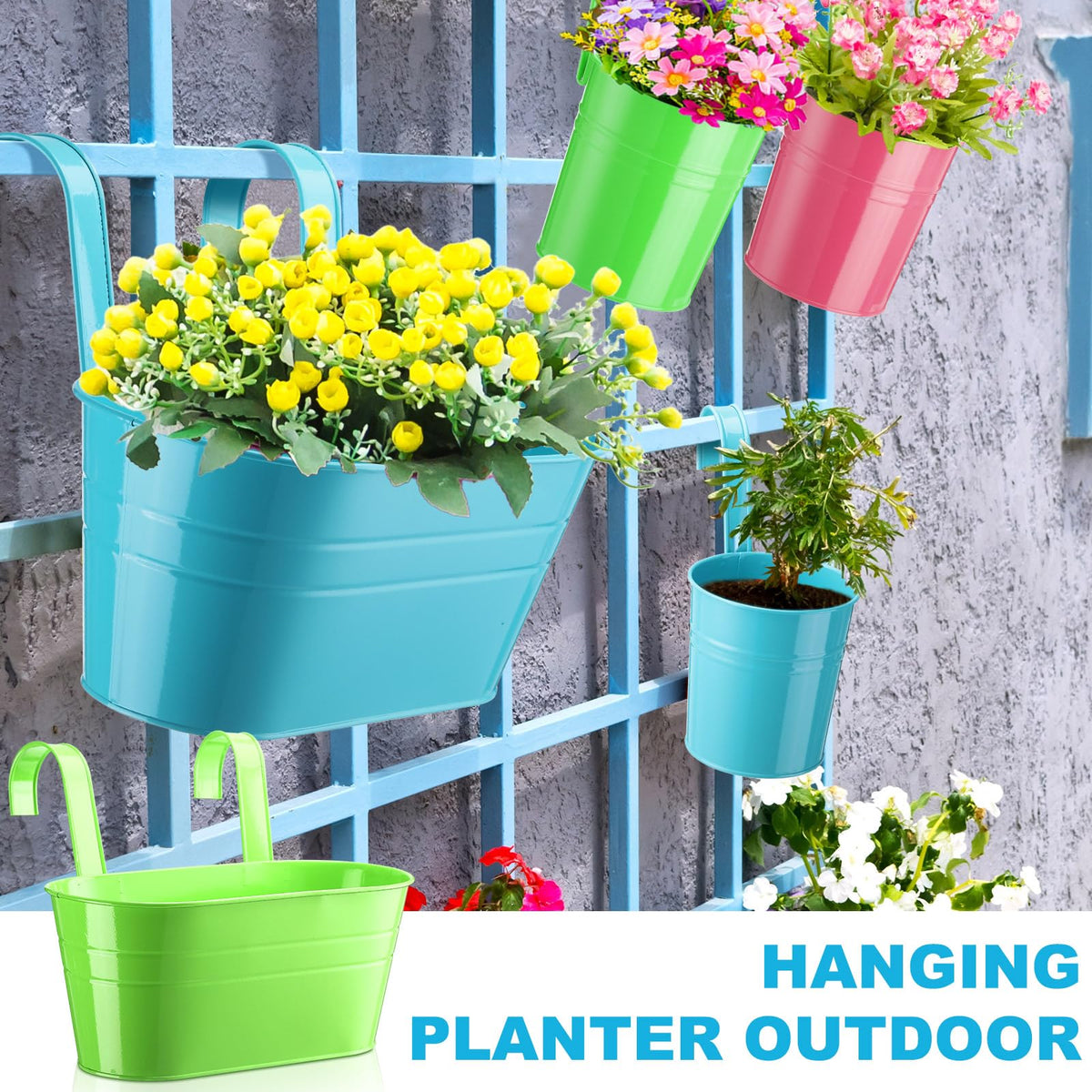 Dandat green small hanging pot for compact window or balcony spaces.